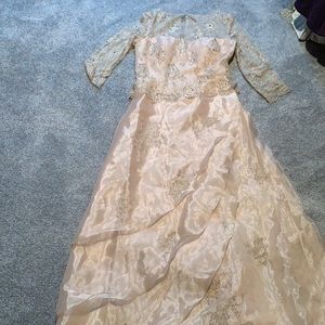 Pink/cream  pearl dress- jean delys 💕